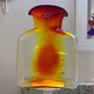 Blenko Water bottle orange yellow color